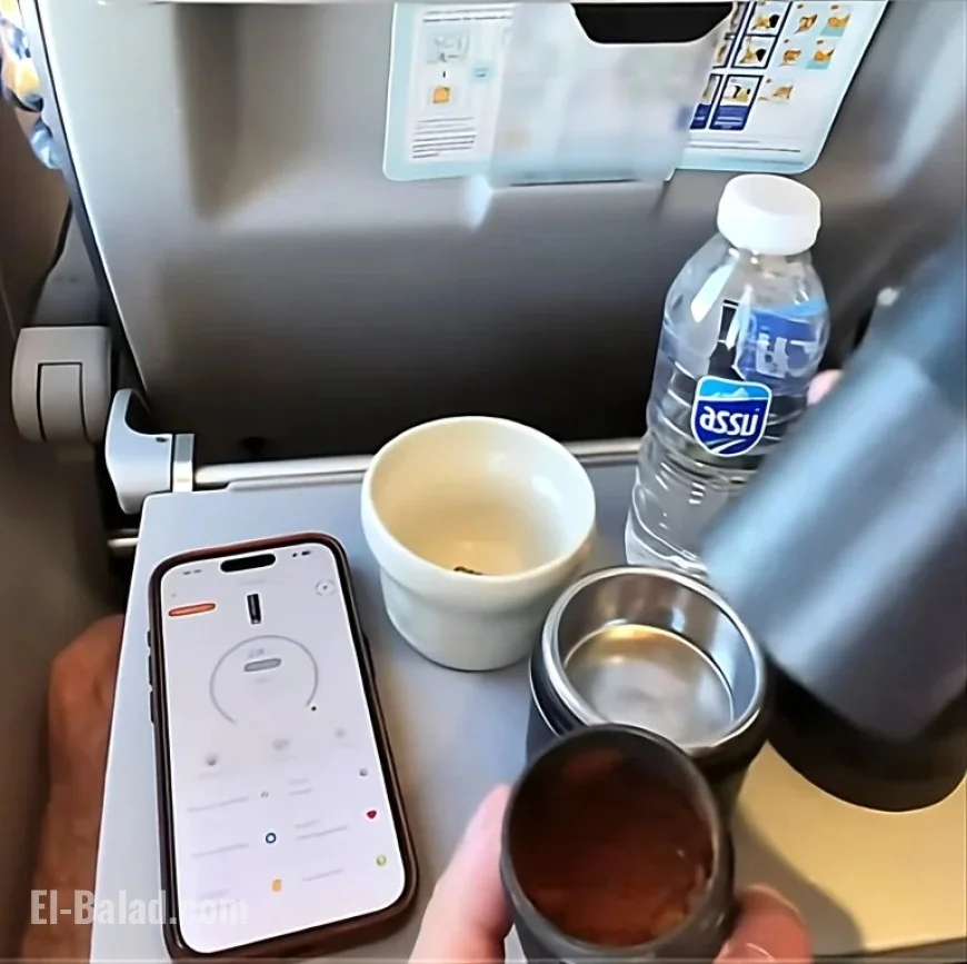 Passenger Transforms Economy Seat into Espresso Bar: Creative or Controversial?