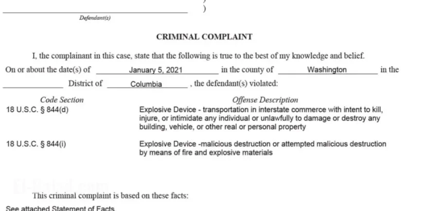 RNC/DNC Bombing Case: Charges Filed