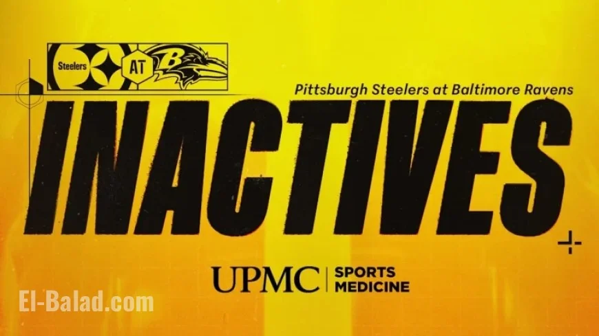 Steelers Announce Week 14 Inactive Players Against Ravens