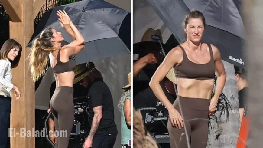 Gisele Bündchen Flaunts Fit Physique During Miami Film Shoot