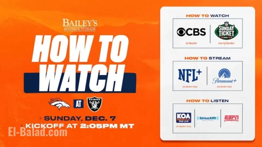 How to Watch Denver Broncos vs. Las Vegas Raiders in Week 14