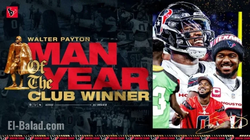 Azeez Al-Shaair Wins 2025 Walter Payton NFL Man of the Year Award