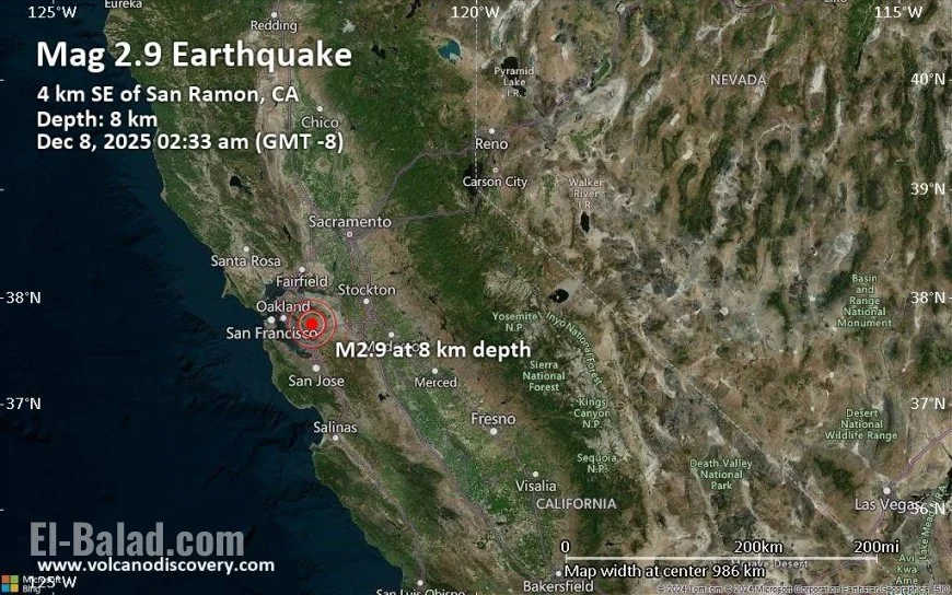 Earthquake San Ramon: Small pre-dawn tremors jolt the East Bay, no damage reported