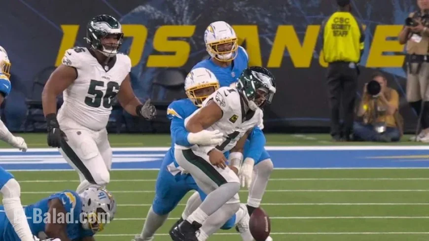 Eagles-Chargers Game: Shocking Single Snap Sees INT and Two Fumbles