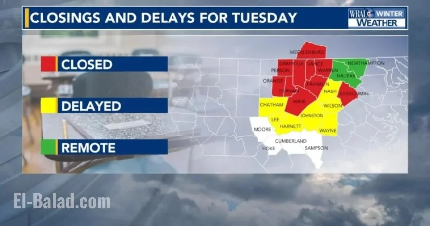 Wake and Durham Schools Close Tuesday Due to Winter Weather
