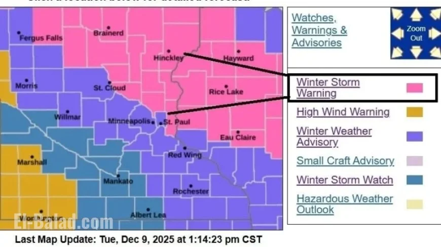 Winter Storm Warnings Issued for Northeast Twin Cities