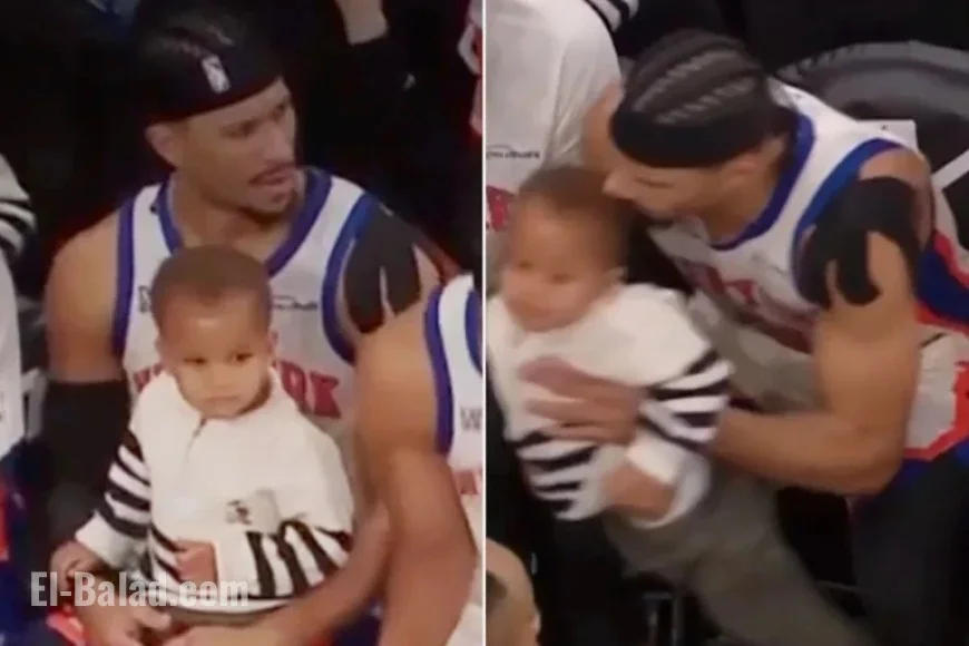 Josh Hart Swiftly Hands Toddler to Mitchell Robinson to Rejoin Knicks Game