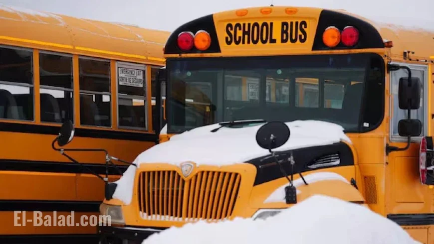 Winter Storm Halts School Bus Services and Classes in Southern Manitoba