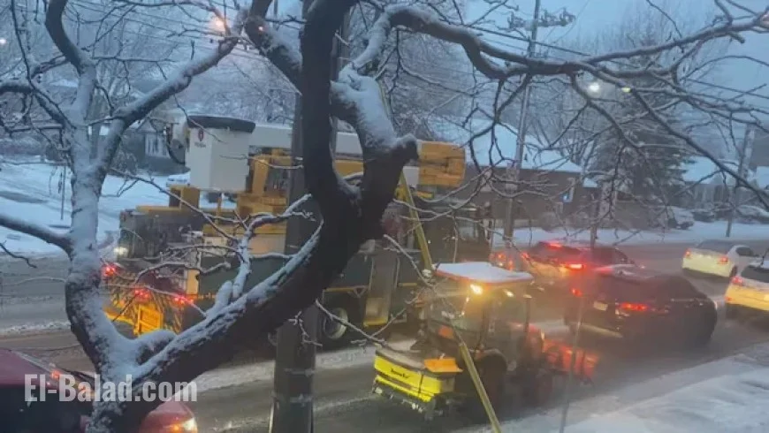 Wet Snow Blankets Toronto, Complicating Travel Conditions