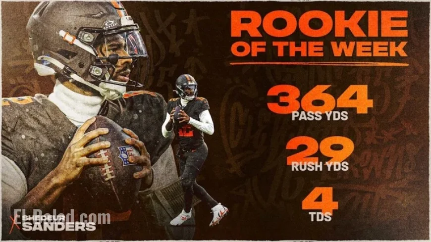 Shedeur Sanders Earns NFL Rookie of the Week Honors for Week 14