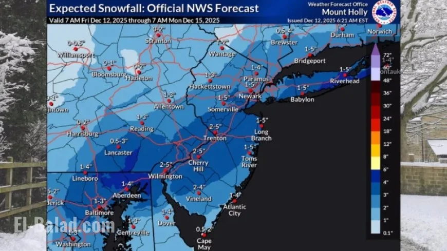 N.J. Weekend Storm: Snow Forecast Rises to 4 Inches – Latest Maps