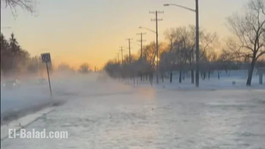 North Main Street Flooded by Water Main Break