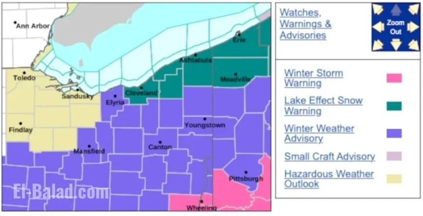 Northeast Ohio Faces Lake-Effect Snow Warning