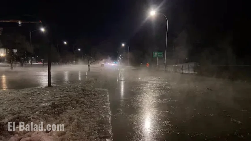 Water Main Break Halts Traffic on Main Street in North Kildonan
