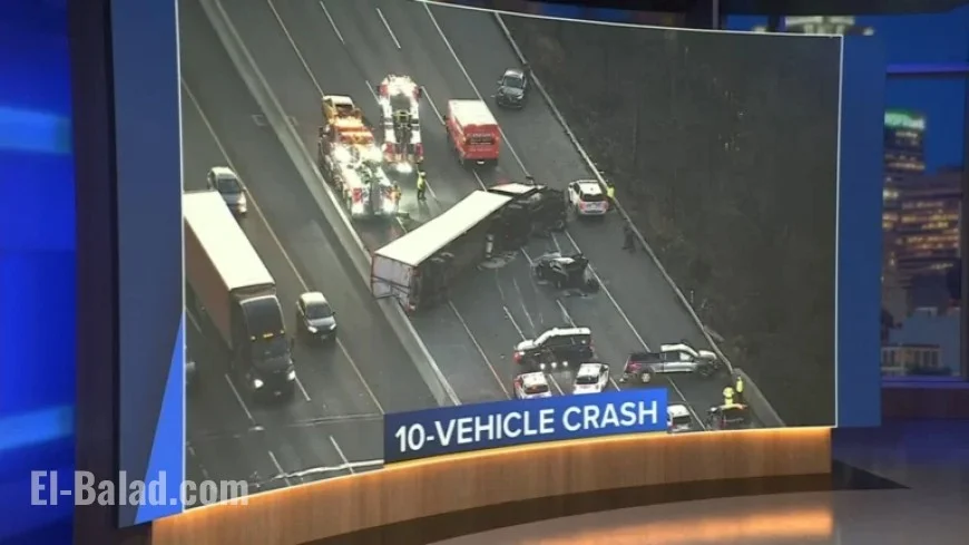 10-Vehicle Pileup Disrupts Traffic on New Jersey Turnpike in Mt. Laurel