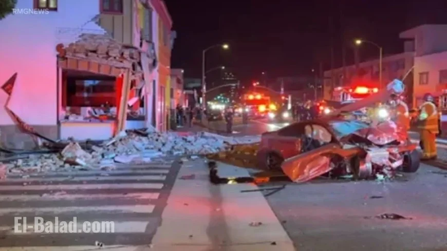 BMW Crashes into Santa Monica Building; One Hospitalized