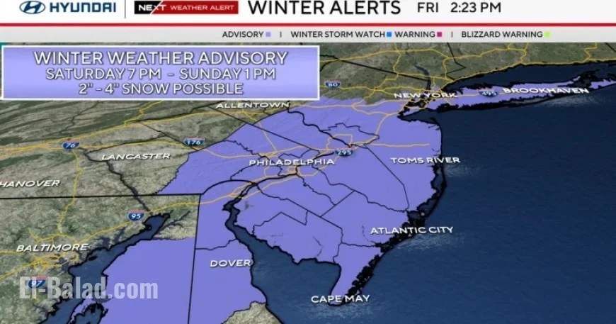 Snow Alert for Philadelphia: Weekend Forecast Predicts Winter Weather Advisory