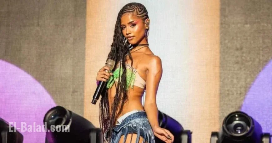 Tyla Impresses in Stunning Neon Bra and Shorts Ensemble