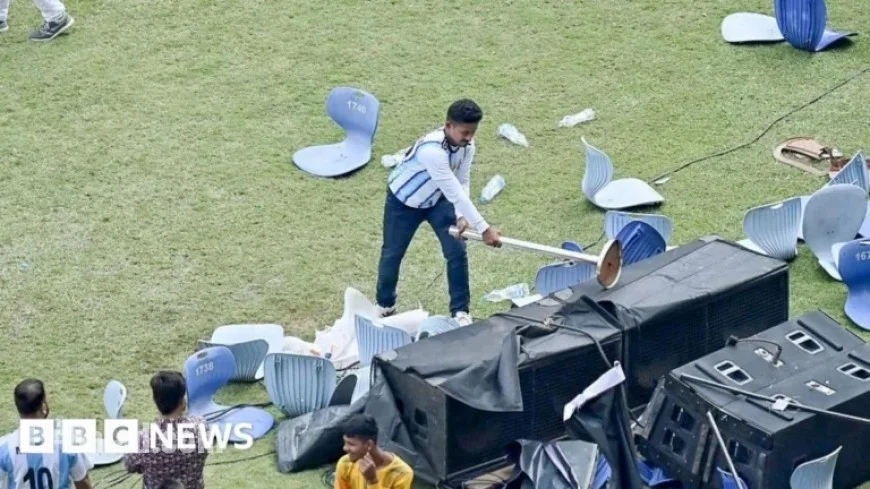 Fans Riot at Stadium During Lionel Messi ‘GOAT’ Tour in India