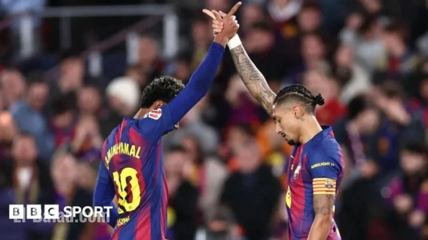 Raphinha’s Double Secures Barcelona’s 2-0 Win Over Osasuna, Extending Lead Over Real Madrid