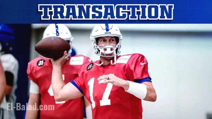 Colts Elevate QB Philip Rivers, Place T Braden Smith on Injured Reserve