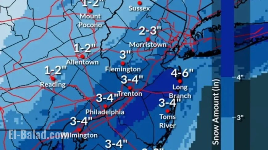 Jersey Shore Braces for Over 4 Inches of Snow in Forecast