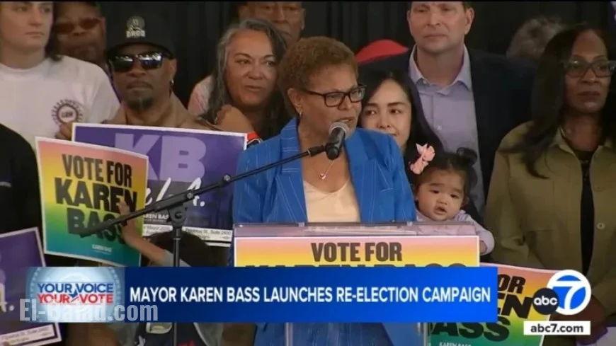 Karen Bass Kicks Off Re-Election Bid with Downtown LA Rally