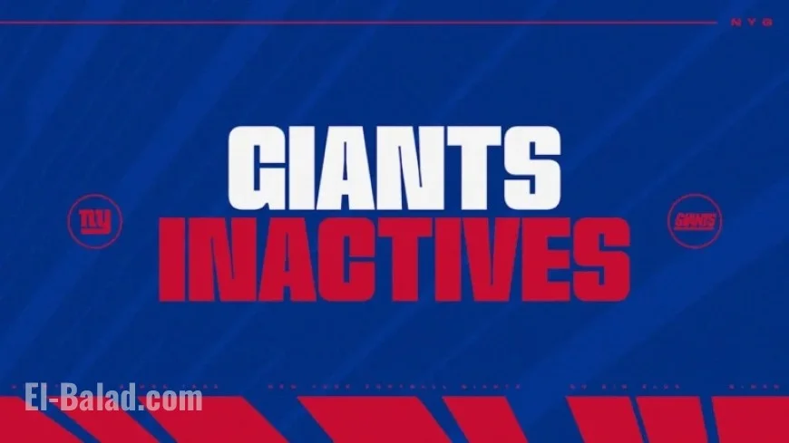 Giants vs. Commanders: NFL Week 15 Inactive Players Announced