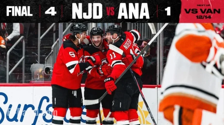 Devils Triumph Over Ducks, Ending Home Losing Streak
