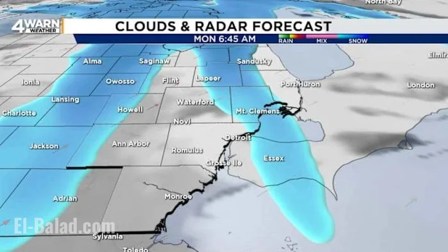 Intense Cold Persists as Snow Threatens Metro Detroit Monday Morning