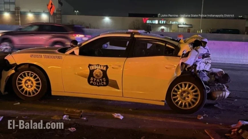 Impaired Driver Strikes Indiana Trooper for Third Time Near Indianapolis