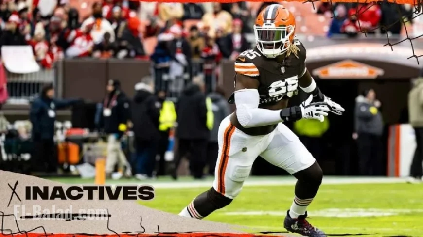 Cleveland Browns Reveal Inactive Players for Week 15 Against Bears