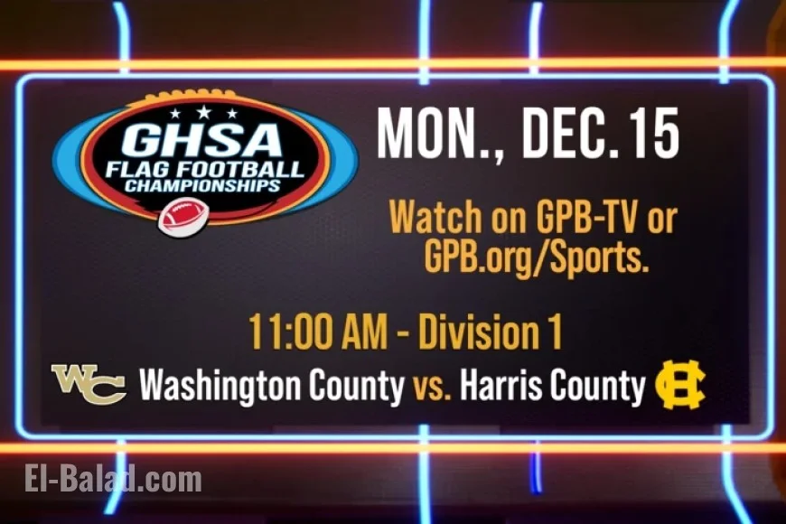Washington County Faces Harris County in 2025 GHSA Division 1 Flag Football Final