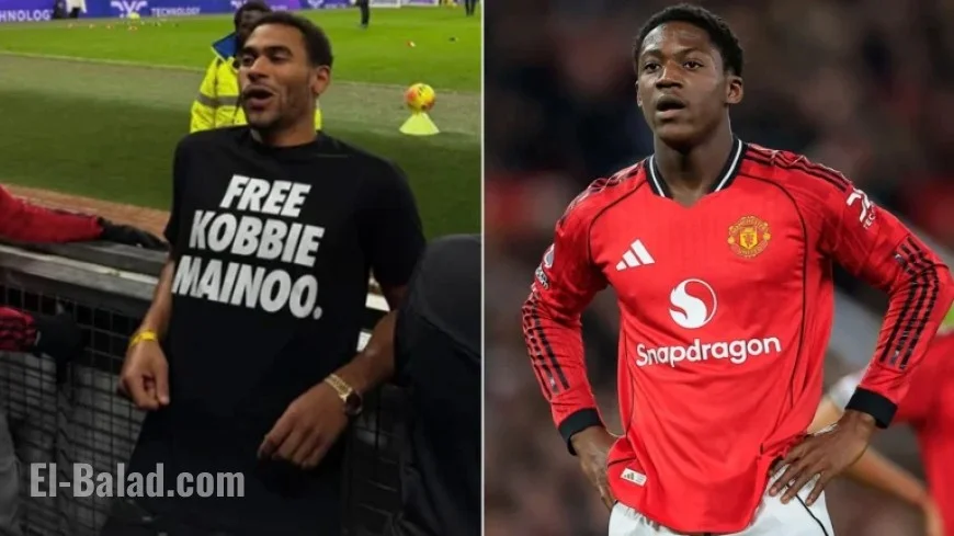 Love Island Star Supports Brother Kobbie Mainoo with Shirt at Man Utd Match