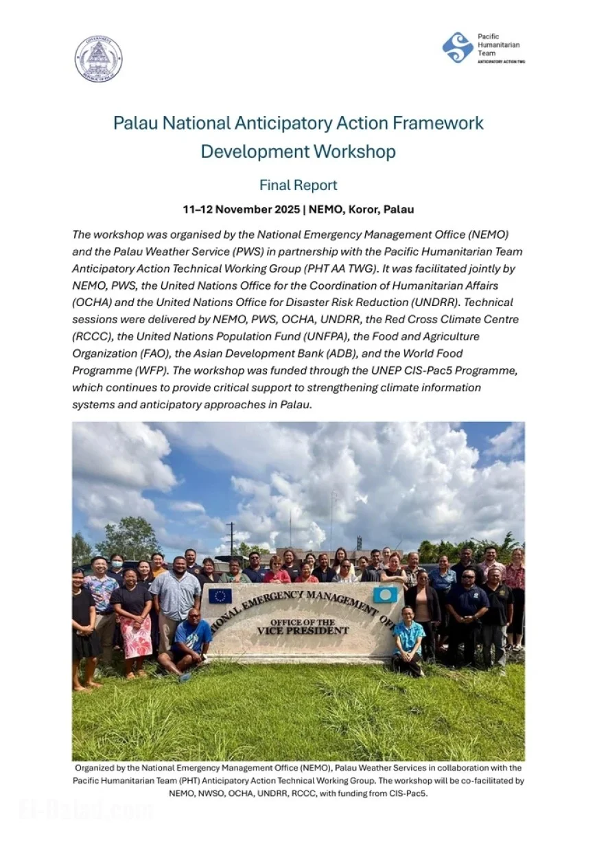 Palau Develops National Anticipatory Action Framework in Workshop