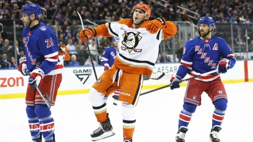 Gauthier’s Winning Goal Lifts Ducks Past Rangers in Third