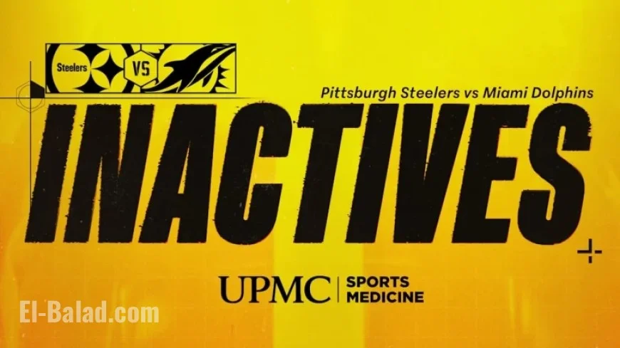 Steelers Announce Week 15 Inactives Against Dolphins