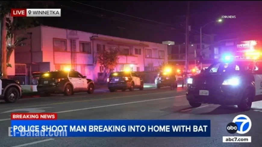 LA Police Shoot Bat-Wielding Suspect Breaking into San Fernando Valley Home