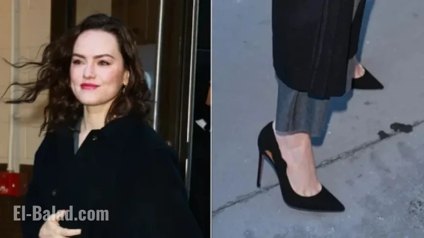 Daisy Ridley Revamps Bow Pump Trend with Aquazzura in New York