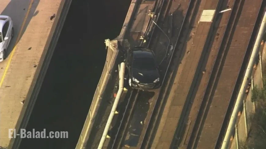 Car Lands on BART Tracks, Shuts Down Westbound I-580 in Castro Valley