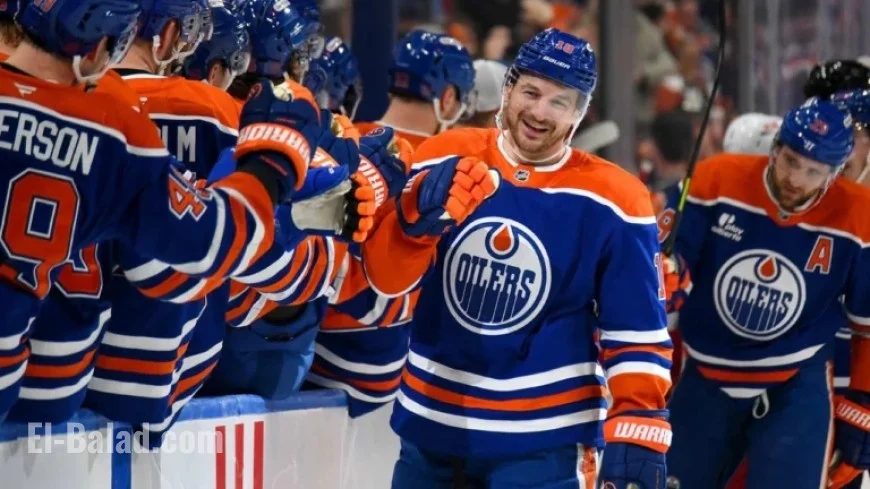 Oilers’ Hyman Nets Hat Trick in Victory Over Red Wings