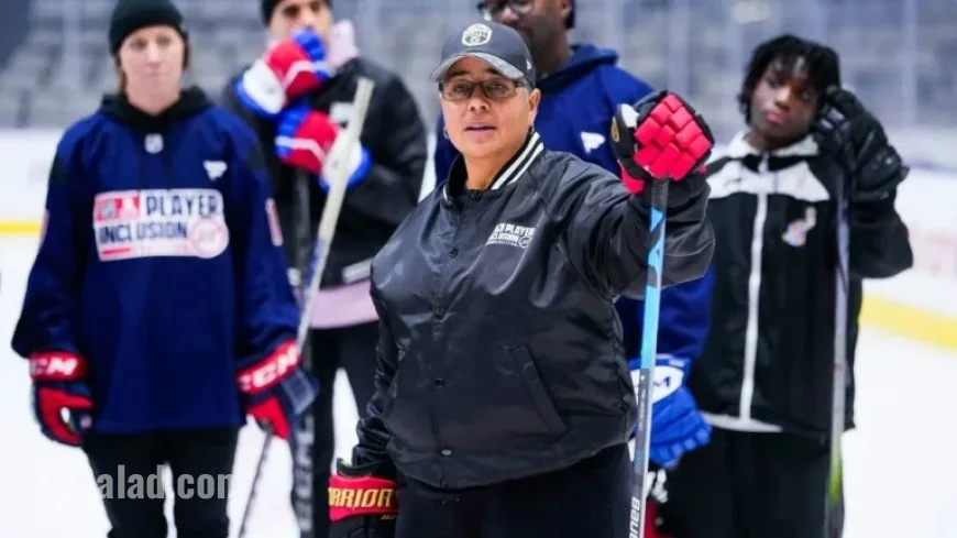 James Honored at Player Inclusion Coalition Girls Hockey Clinic