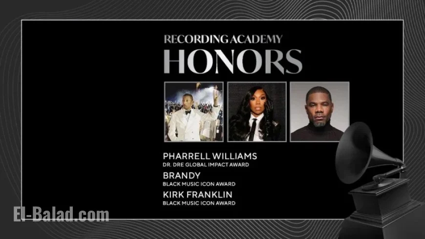 Pharrell Williams, Brandy, Kirk Franklin to Receive Recording Academy Honors at 2026 GRAMMY Week