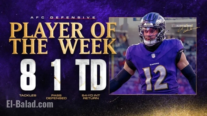 Alohi Gilman Earns AFC Defensive Player Award for Touchdown Return