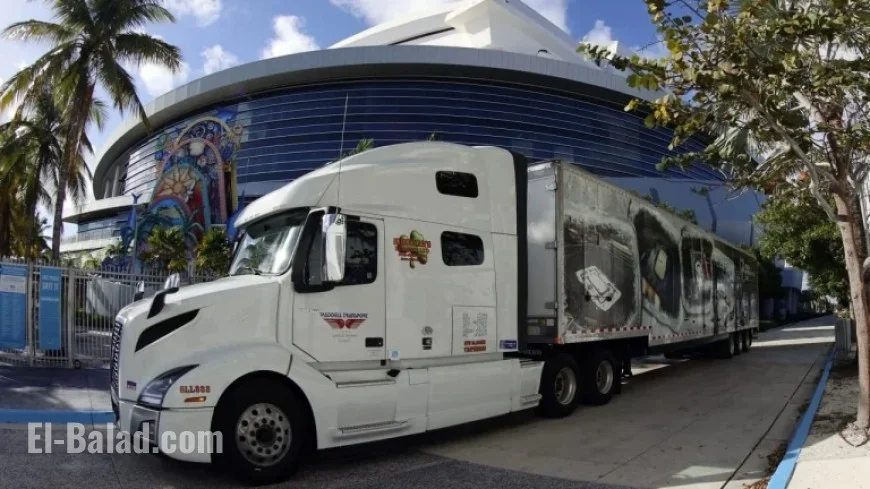 Ice Trucks Arrive in Miami to Begin Winter Classic Rink Build