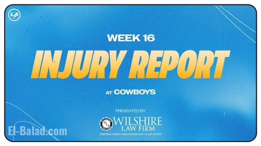Los Angeles Chargers vs. Dallas Cowboys: Week 16 2025 Injury Report