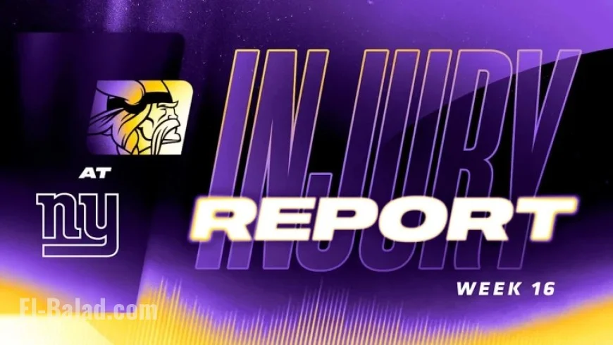Vikings vs. Giants Week 16 2025 Injury Report Released