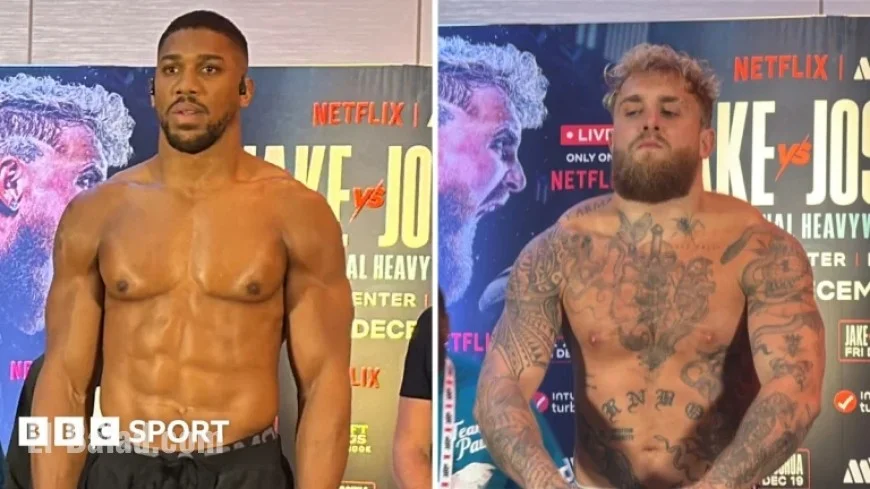 Anthony Joshua Outweighs Jake Paul by Nearly Two Stone