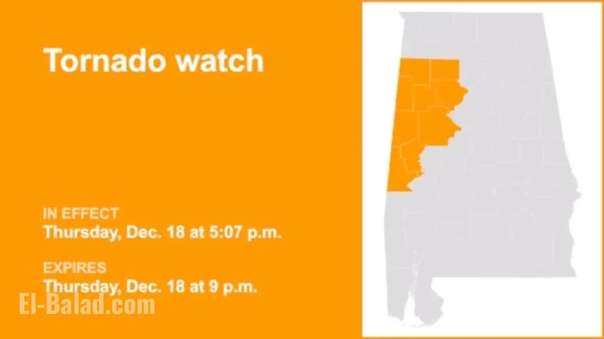 Tornado Watch Issued for Alabama Until Thursday Night