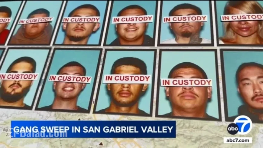 Sweep Arrests 16 Puente-13 Gang Members Tied to Mexican Mafia in San Gabriel Valley